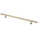 Lew&#39;s Hardware [31-117] Solid Brass Cabinet Pull Handle - Round Bar Series - Oversized - Brushed Brass Finish - 10&quot; C/C - 14&quot; L