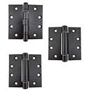 PBB Architectural [PBB45KIT-01-800] Stainless Steel Self Closing Gate Butt Hinge Pack - 3 Hinges - Black Finish - 4 1/2&quot; H x 4 1/2&quot; W