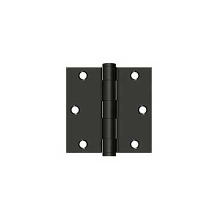 Deltana [S35HD10B] Steel Door Butt Hinge - Residential - Heavy Duty - Square Corner - Oil Rubbed Bronze Finish - Pair - 3 1/2&quot; H x 3 1/2&quot; W