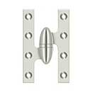 Deltana [OK5032B14-L] Solid Brass Door Olive Knuckle Hinge - Left Handed - Polished Nickel Finish - 5&quot; H x 3 1/4&quot; W