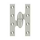 Deltana [OK5032B15-L] Solid Brass Door Olive Knuckle Hinge - Left Handed - Brushed Nickel Finish - 5&quot; H x 3 1/4&quot; W