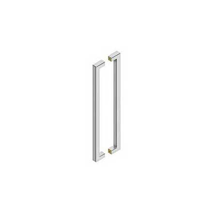Deltana [SSPBB2410U32] Stainless Steel Back-To-Back Door Pull Handle - Contemporary Square - Polished Finish - 24&quot; C/C - 25&quot; L