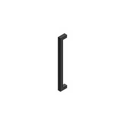 Deltana [SSP1810U19] Stainless Steel Single Side Door Pull Handle - Contemporary Square - Paint Black Finish - 18&quot; C/C - 19&quot; L