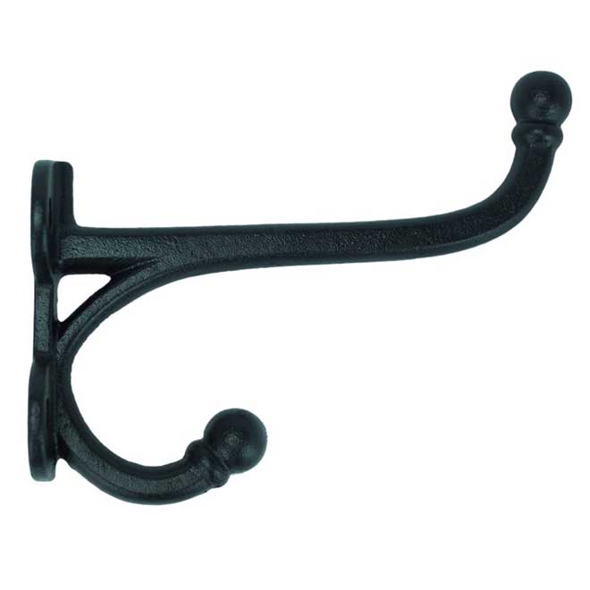 John Wright [088422] Cast Iron Wall Hook - Small Harness - Black Finish - 6  1/2 L  Decorative Hardware, Cabinet, Door, Shutter, Window Hardware, Bath  & Architectural Accessories