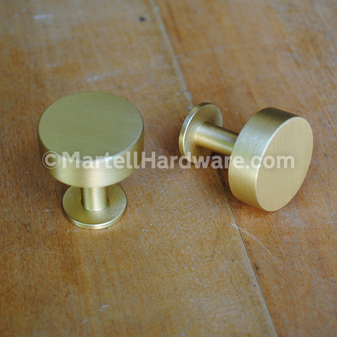 Brushed Brass Cabinet Knob style 31 Drawer Pulls and Cabinet Knobs