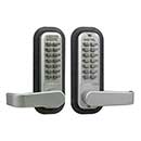 LockeyUSA [2835DC] Gate Mechanical Keyless Lever Lock with Passage - Double Combination - 6 1/2&quot; x 2 1/2&quot;