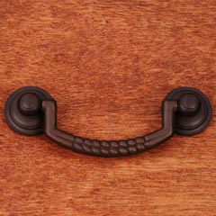 RK International [CP-3708-RB] Solid Brass Cabinet Bail Pull - Split Rope -  Standard Size - Oil Rubbed Bronze Finish - 3 C/C - 3 15/16 L