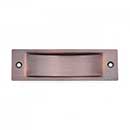 RK International [CF-5631-DC] Solid Brass Cabinet Flush Pull - Thin Rectangle - Distressed Copper Finish - 4 1/2&quot; L - 3/8&quot; Recess